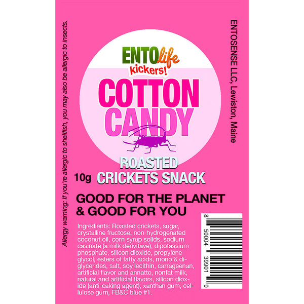 Mini-Kickers Cotton Candy Flavored Cricket Snack