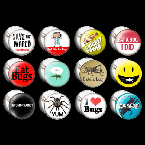 12 Entomophagy Buttons