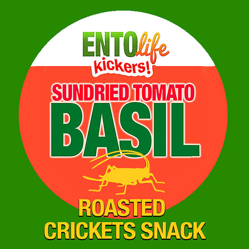 Mini-Kickers Sun-Dried Tomato Basil Flavored Cricket Snack