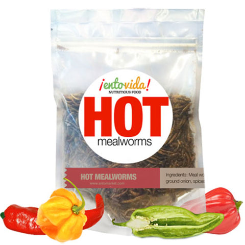 Hot Flavored Whole Roasted Mealworms