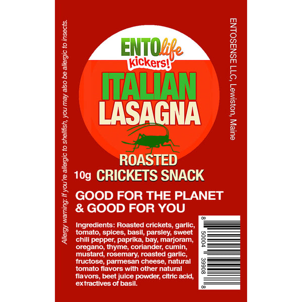Mini-Kickers Lasagna Flavored Cricket Snack