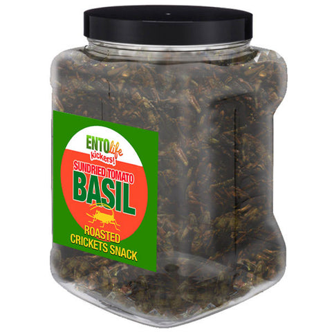Sun-Dried Tomato Basil Flavored Cricket Snack - Pound Size